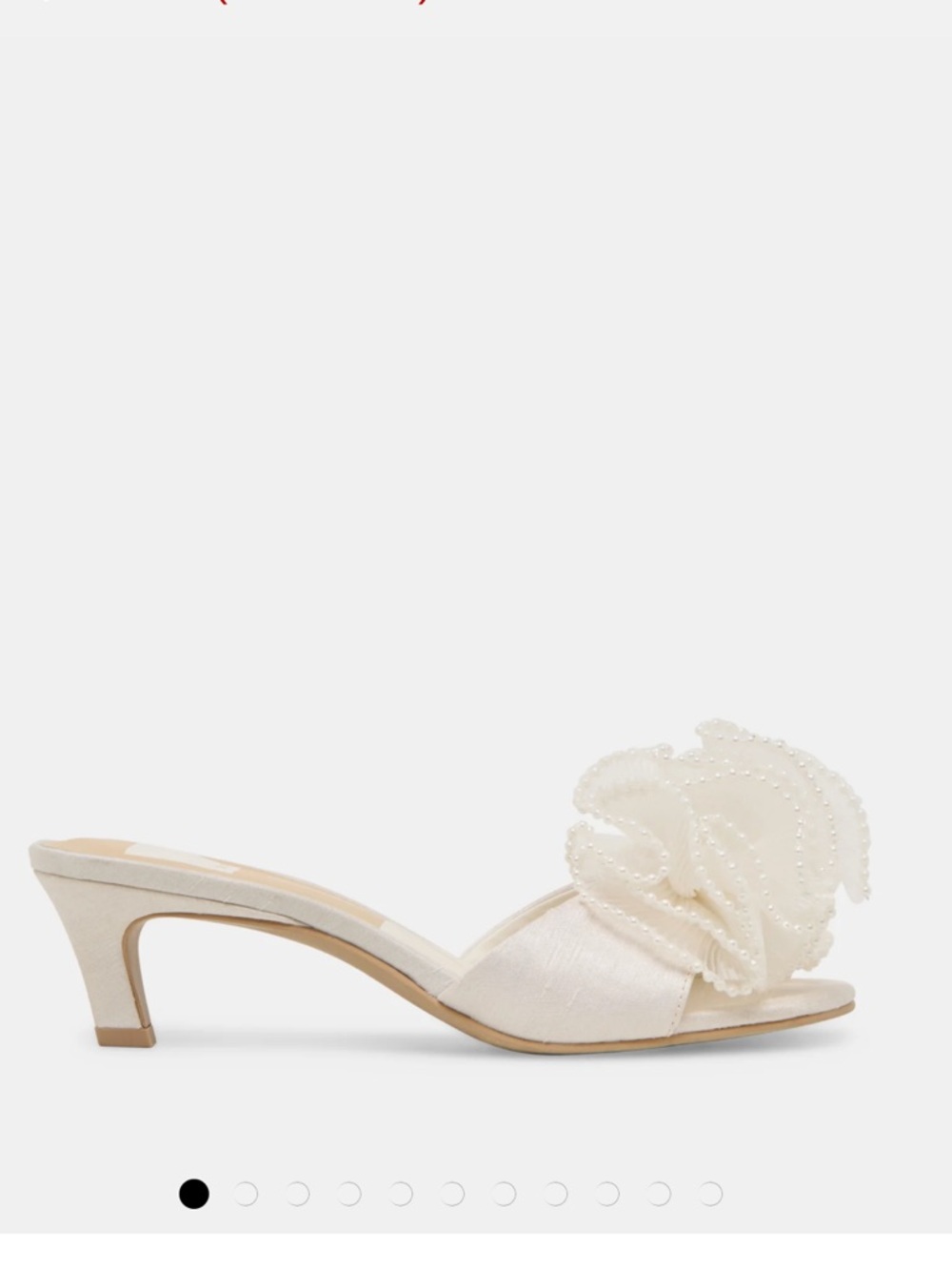 NEW Dolce Vita Narita Pearl Heels Off White Satin
